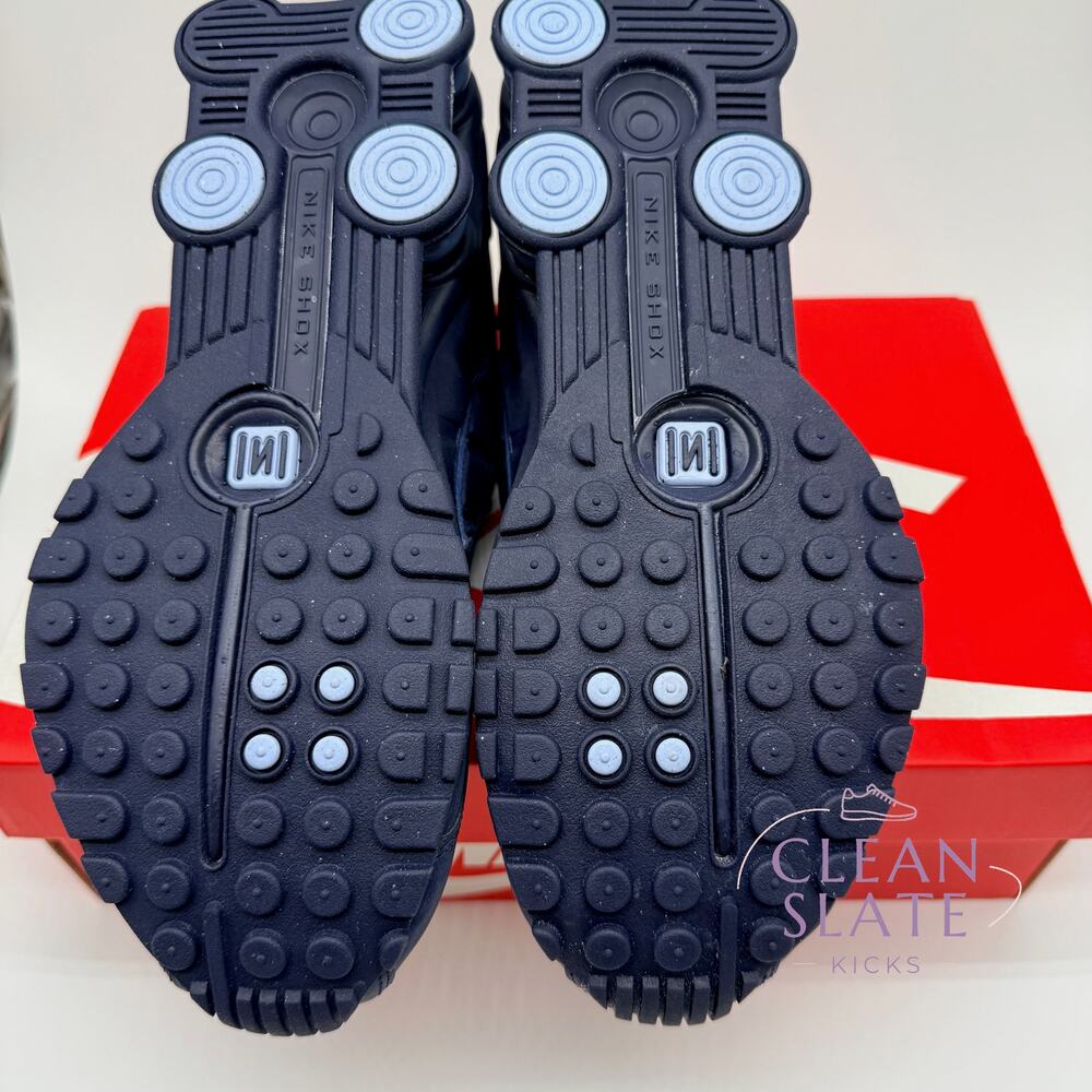 Nike Shox R4 GS Obsidian Blue/Aluminum Kids 6Y Women's 7.5 NIB - Picture 5 of 6